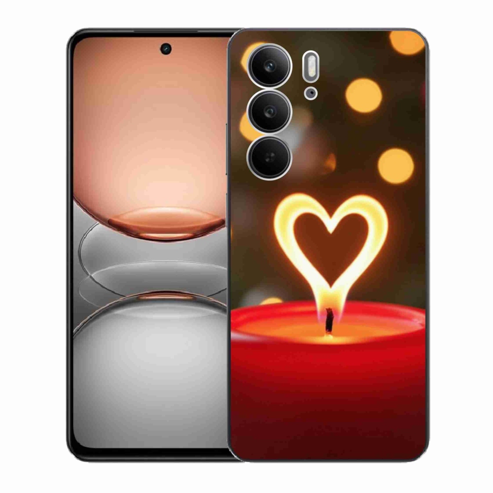 Gél borítás mmCase a Realme C75 készülékhez - láng szíve