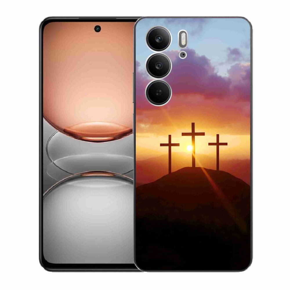 Zselés borítás mmCase a Realme C75 készülékhez - három kereszt