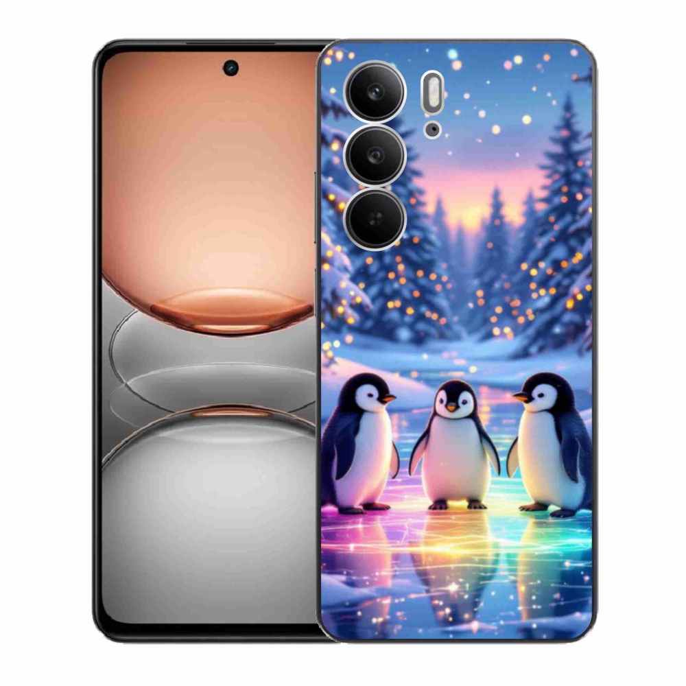 Gél borító mmCase a Realme C75 készülékhez - pingvinek