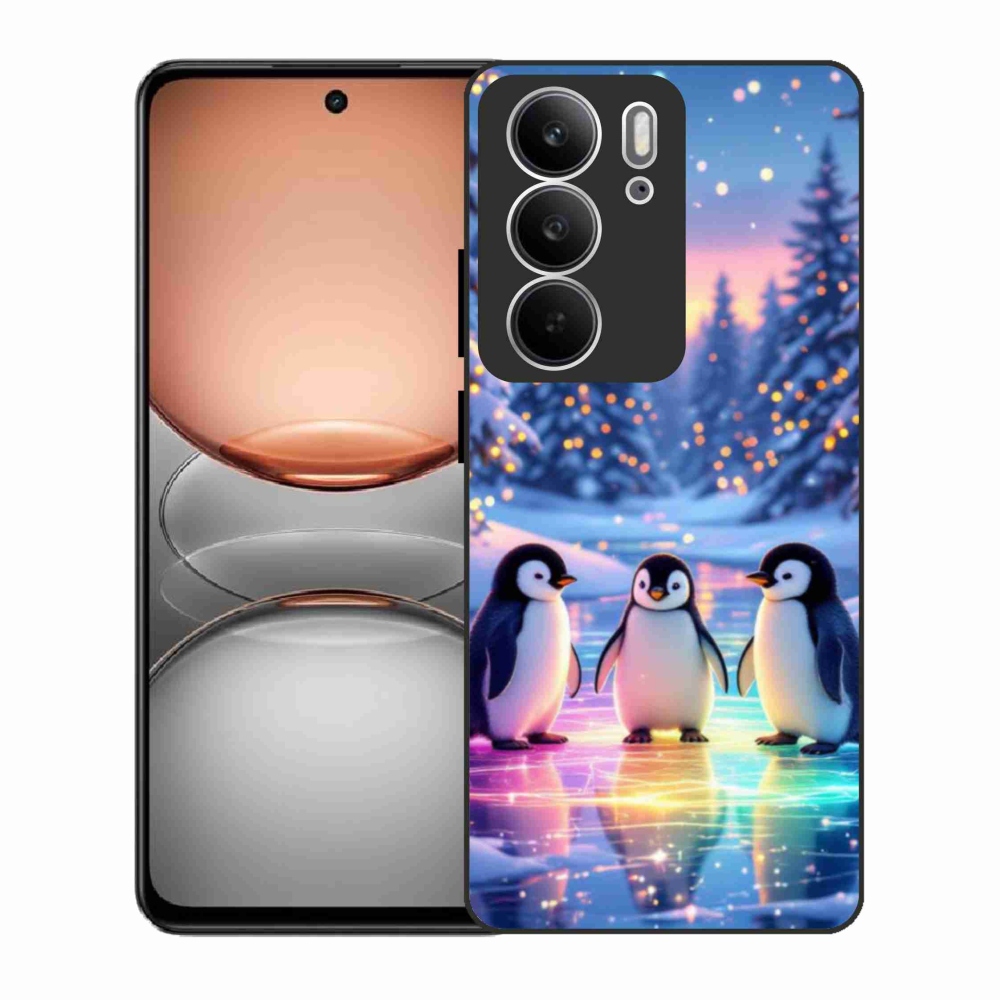 Gél borító mmCase a Realme C75 készülékhez - pingvinek