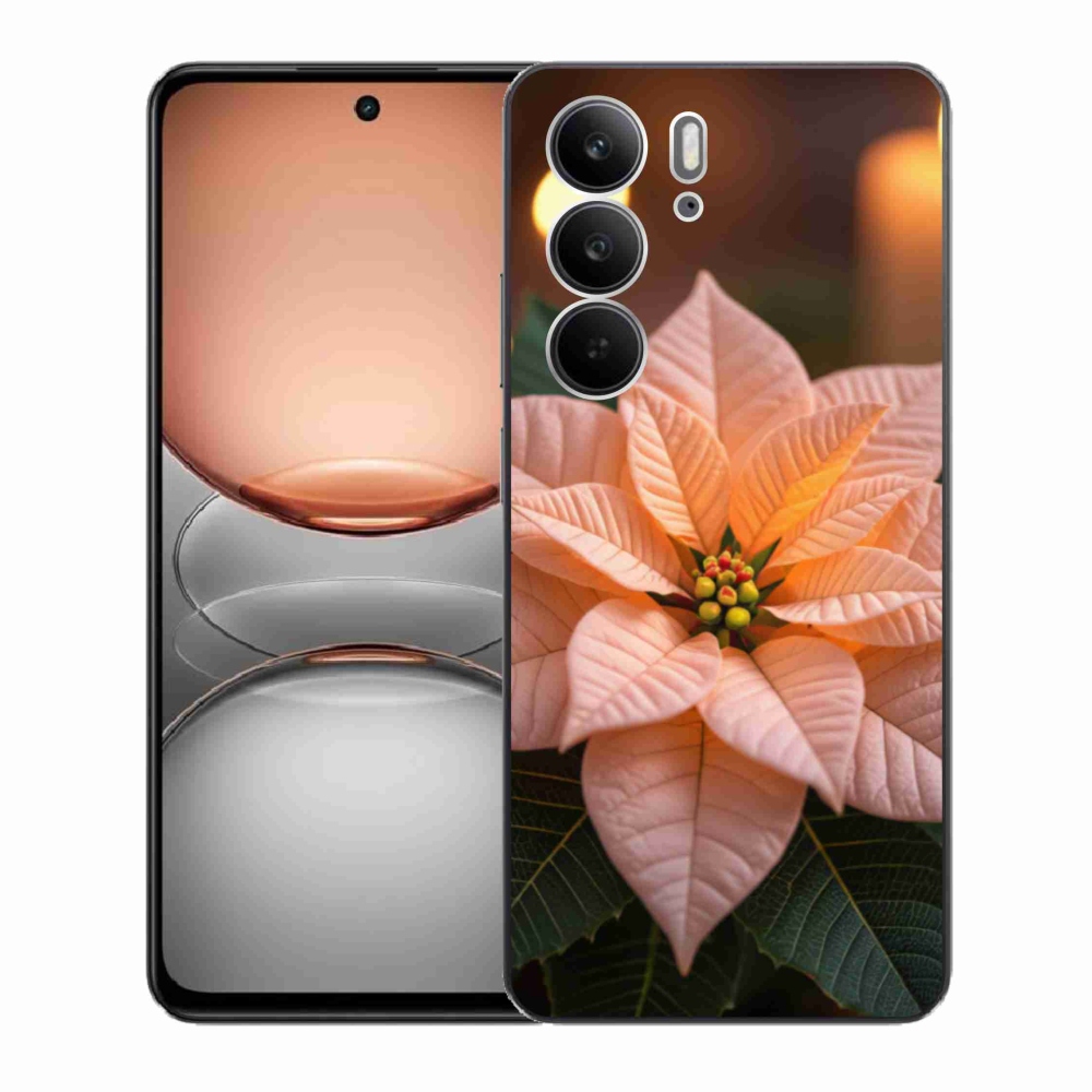 Gél borító mmCase a Realme C75 készülékhez - mikulásvirág