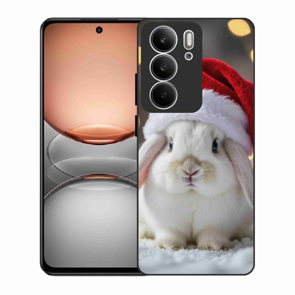 Zselés borítás mmCase a Realme C75 készülékhez - Karácsonyi nyuszi