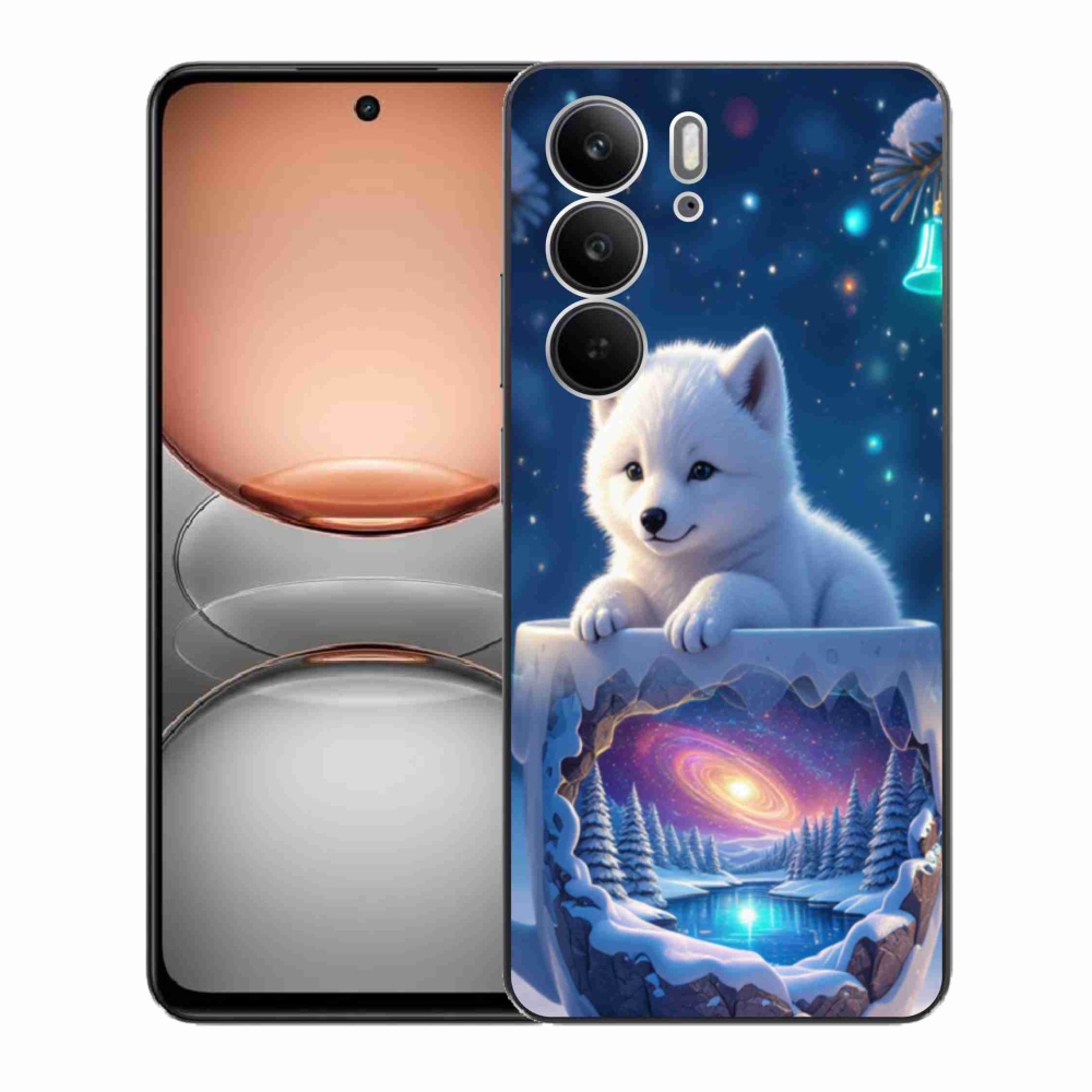 Gél borító mmCase a Realme C75 készülékhez - Karácsonyi kiskutya
