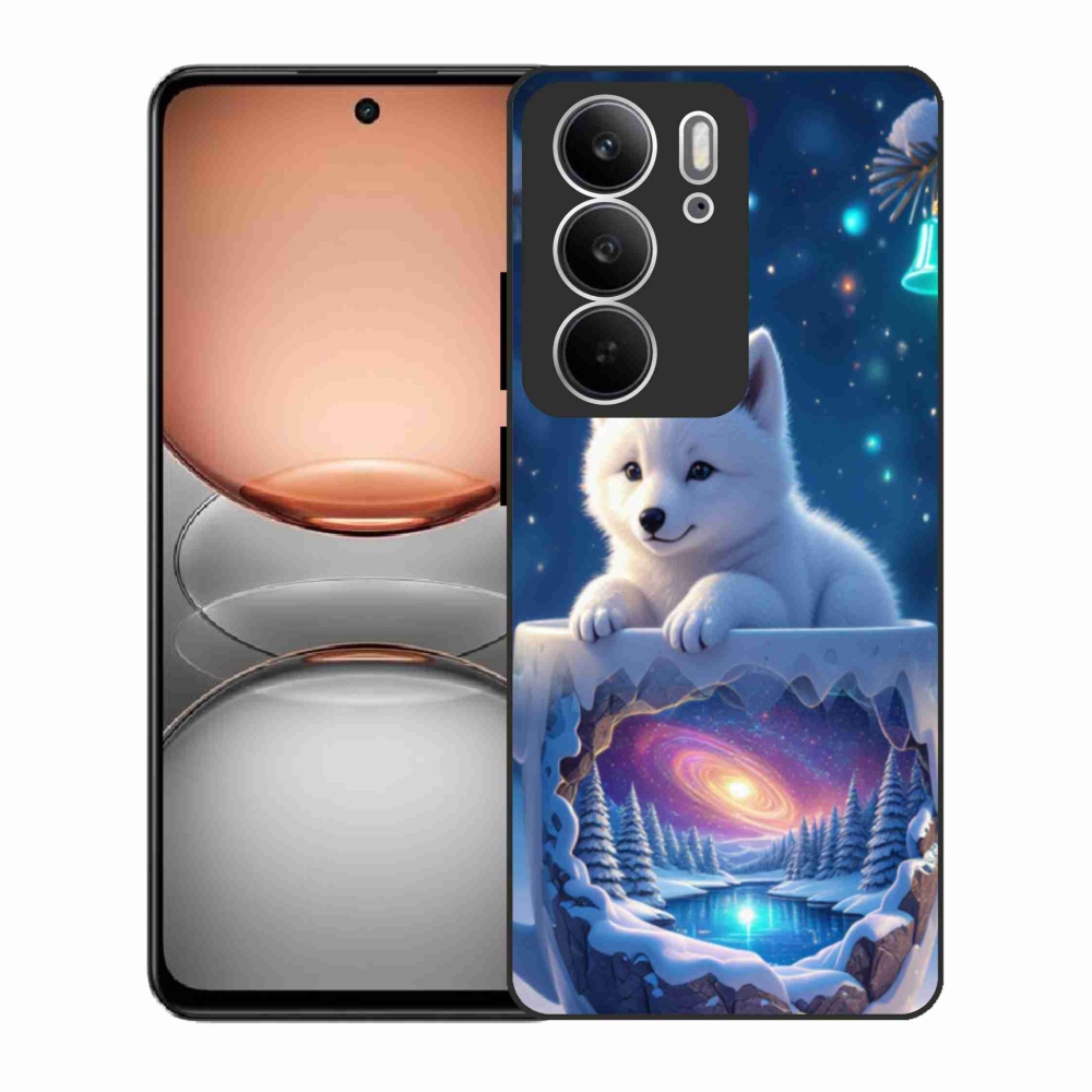 Gél borító mmCase a Realme C75 készülékhez - Karácsonyi kiskutya