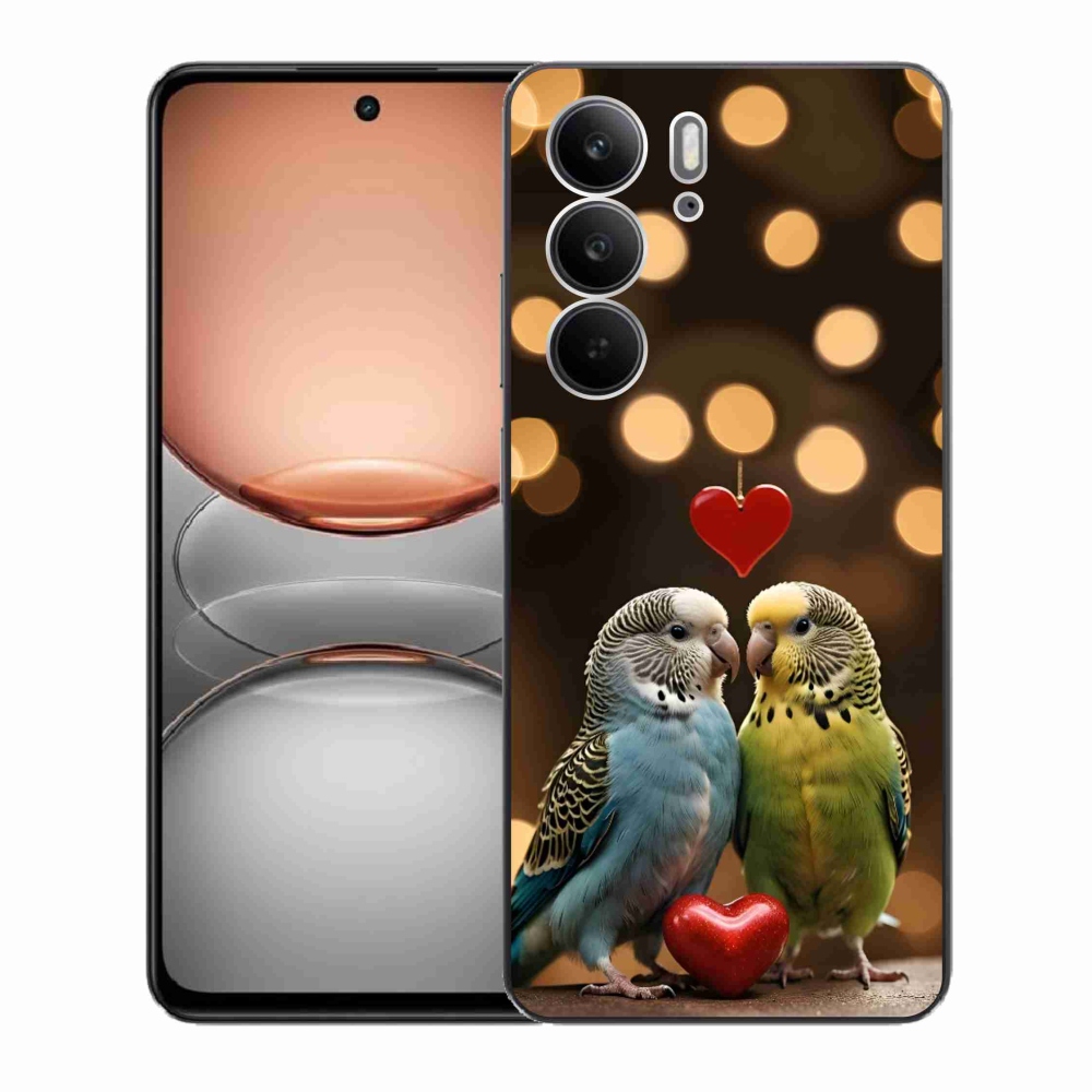 mmCase géltok a Realme C75-hez – szerelmes papagájok