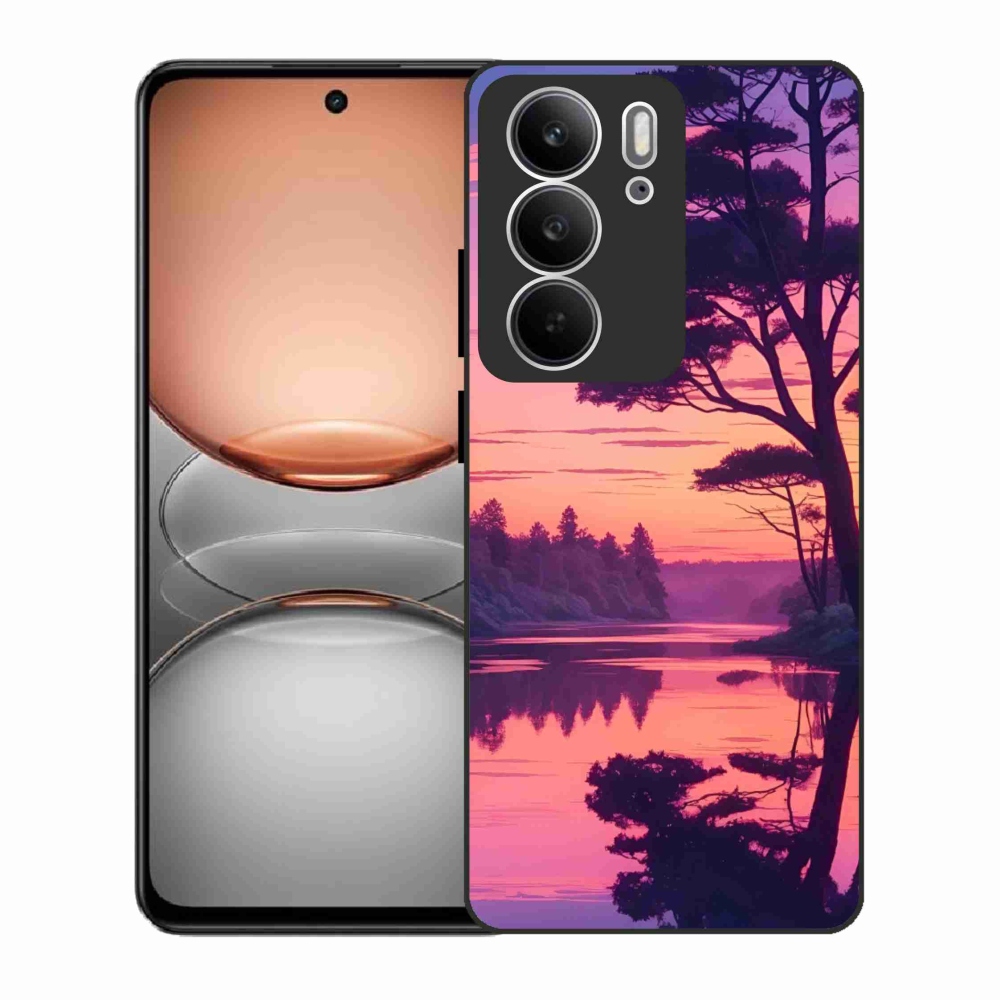 Gél borítás mmCase a Realme C75 készülékhez - naplemente a tó felett