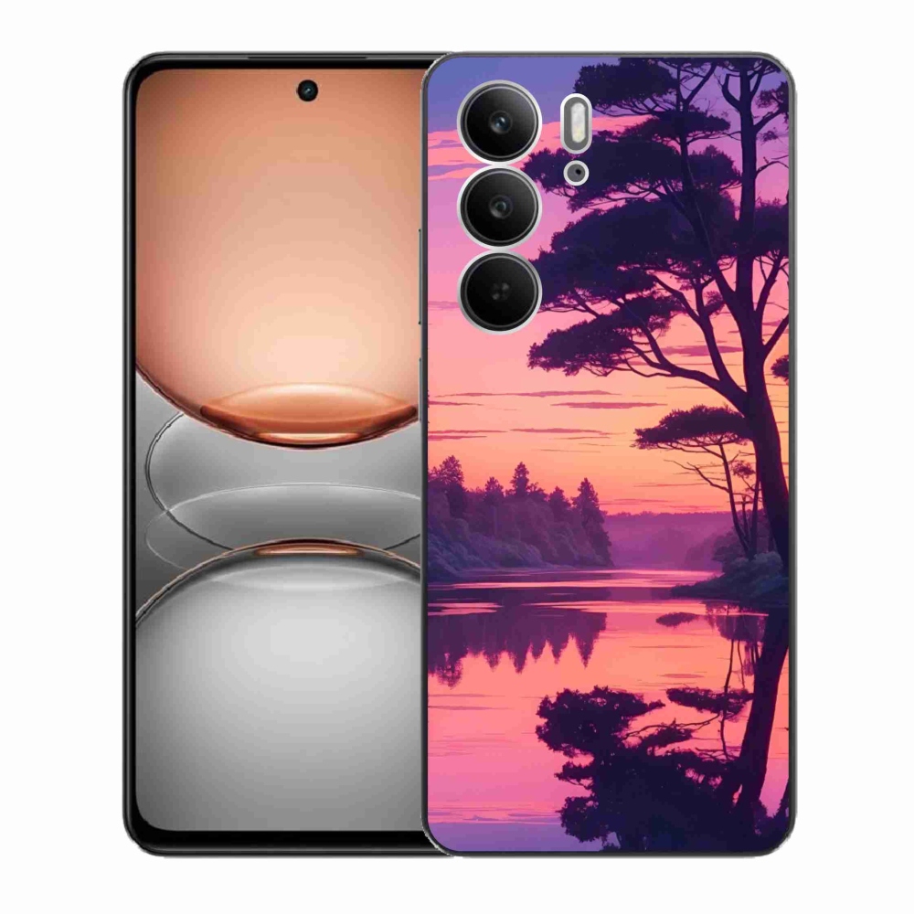 Gél borítás mmCase a Realme C75 készülékhez - naplemente a tó felett
