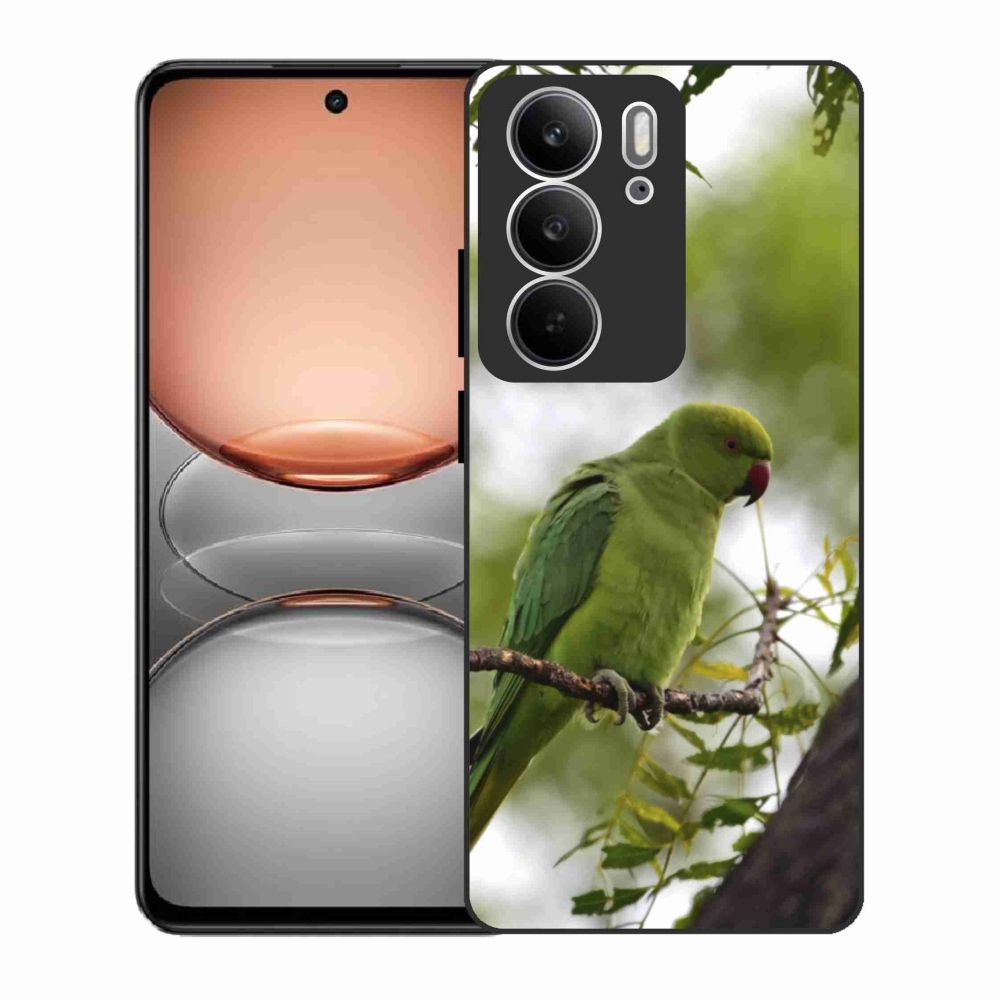 Zselés borítás mmCase a Realme C75 készülékhez - zöld papagáj