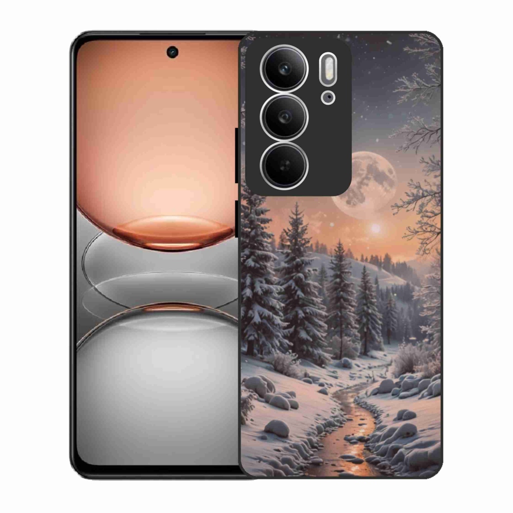 Gél borítás mmCase a Realme C75 készülékhez - téli táj 2