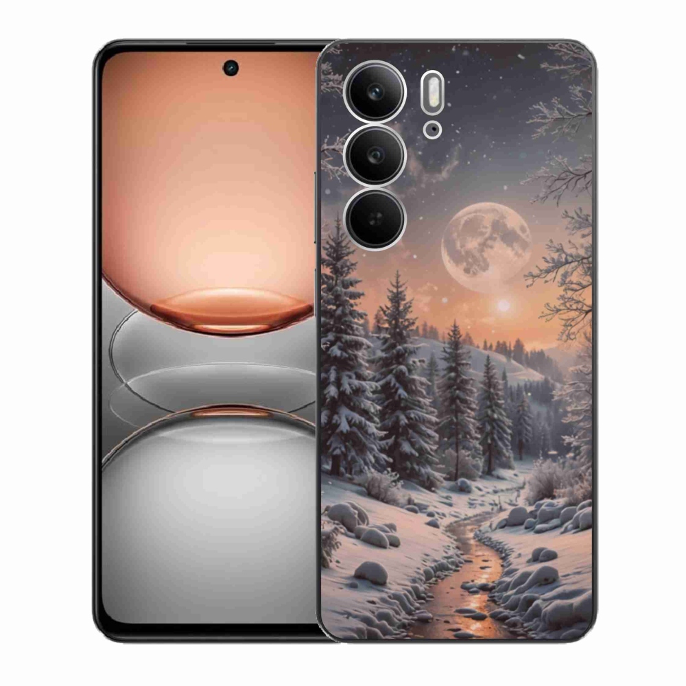 Gél borítás mmCase a Realme C75 készülékhez - téli táj 2