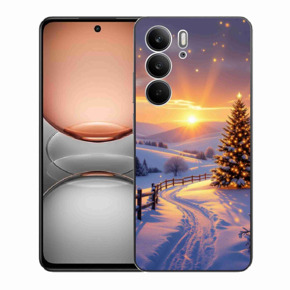 Gél borítás mmCase a Realme C75 készülékhez - téli tájkép