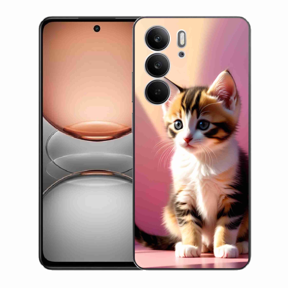 Gél borító mmCase a Realme C75 készülékhez - kíváncsi cica 2