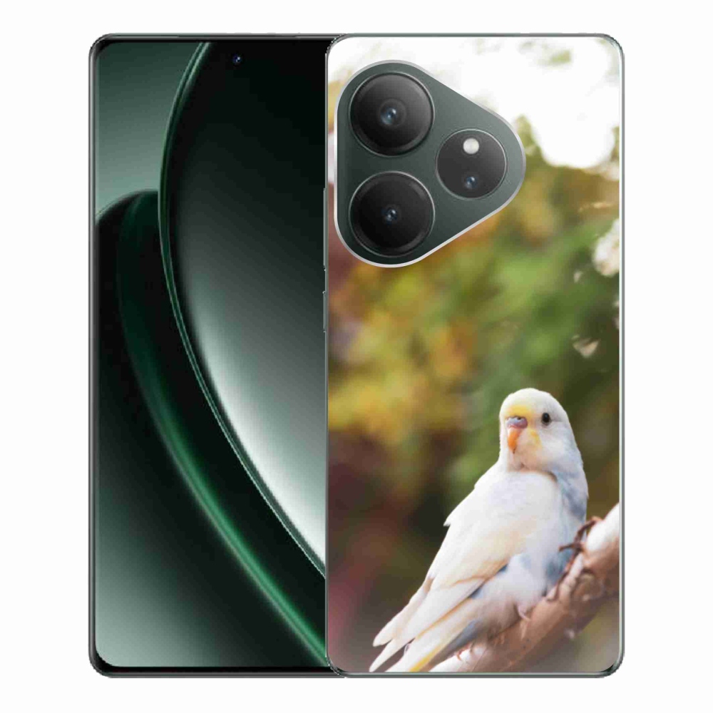 mmCase géltok a Realme GT 6 5G/GT 6T 5G készülékhez – fehér papagáj