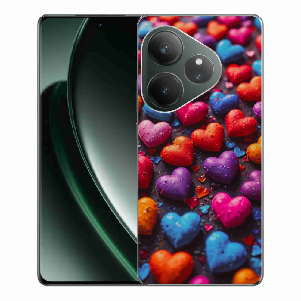 mmCase gél tok a Realme GT 6 5G/GT 6T 5G készülékekhez – színes szívek