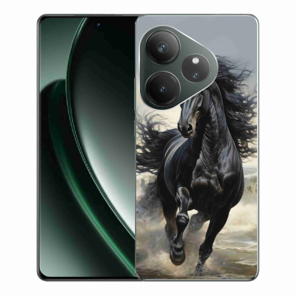 mmCase géltok a Realme GT 6 5G/GT 6T 5G készülékekhez – futó fekete ló