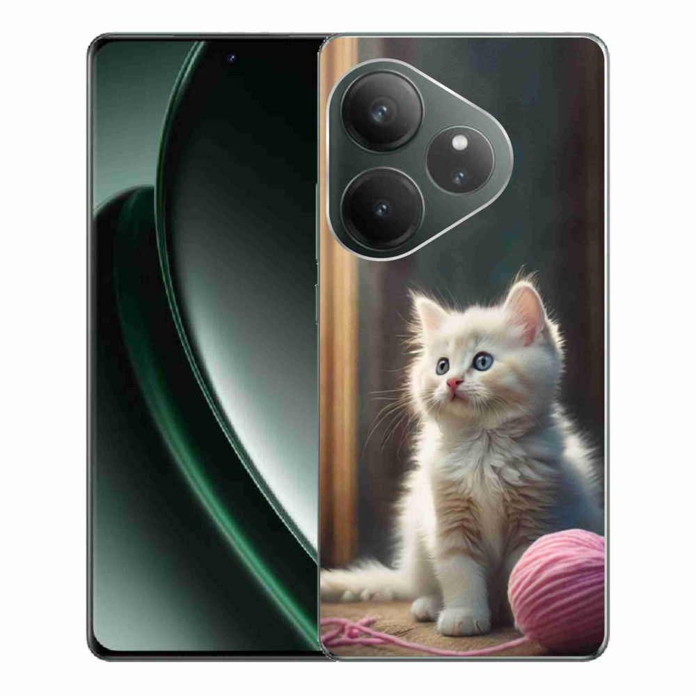 mmCase gél tok a Realme GT 6 5G/GT 6T 5G készülékhez – fehér cica 2