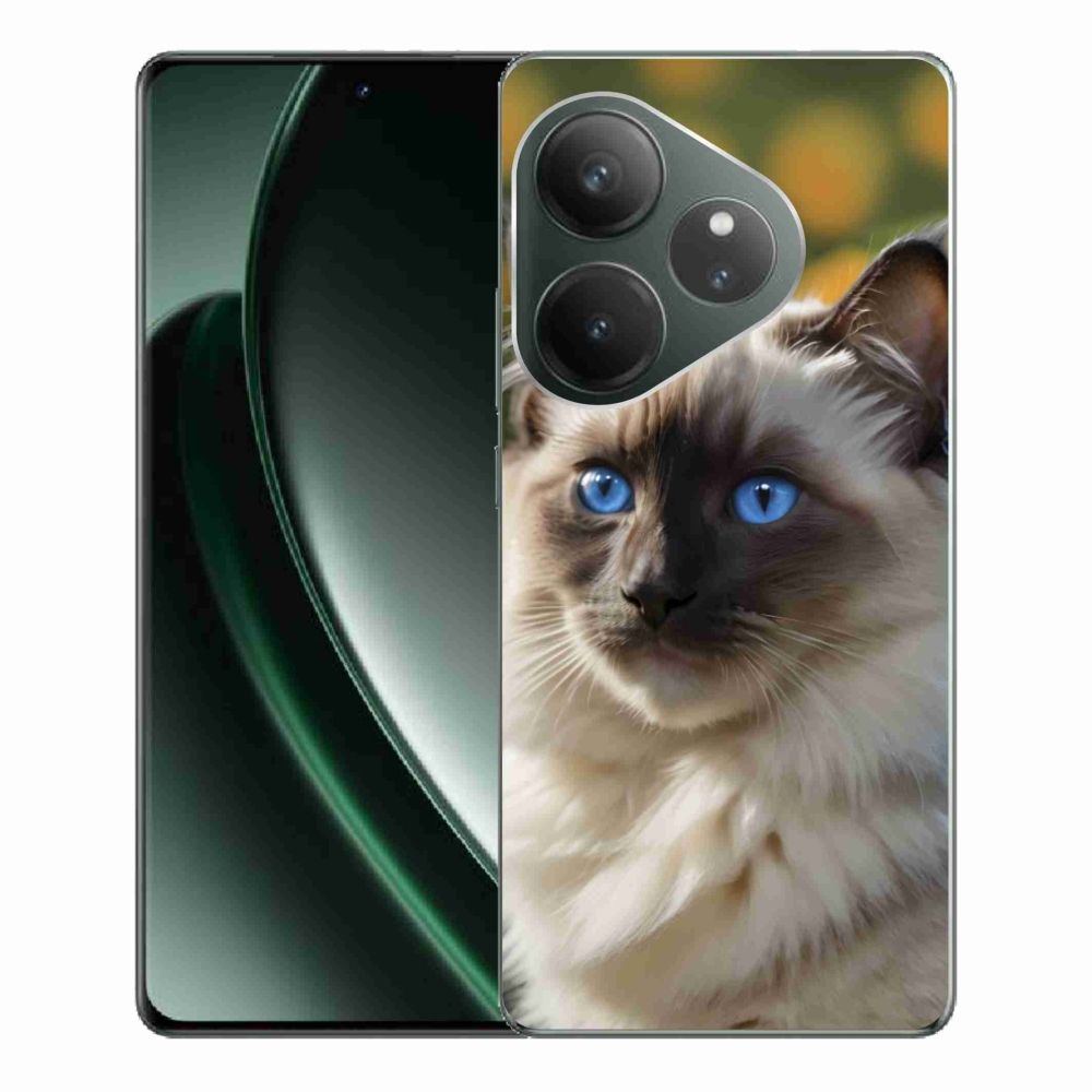 mmCase géltok a Realme GT 6 5G/GT 6T 5G készülékhez – fehér ragdoll