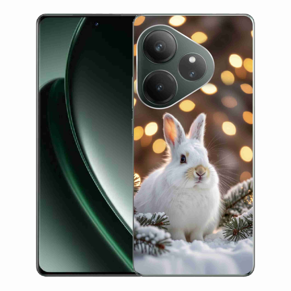 mmCase géltok a Realme GT 6 5G/GT 6T 5G készülékhez – fehér nyúl
