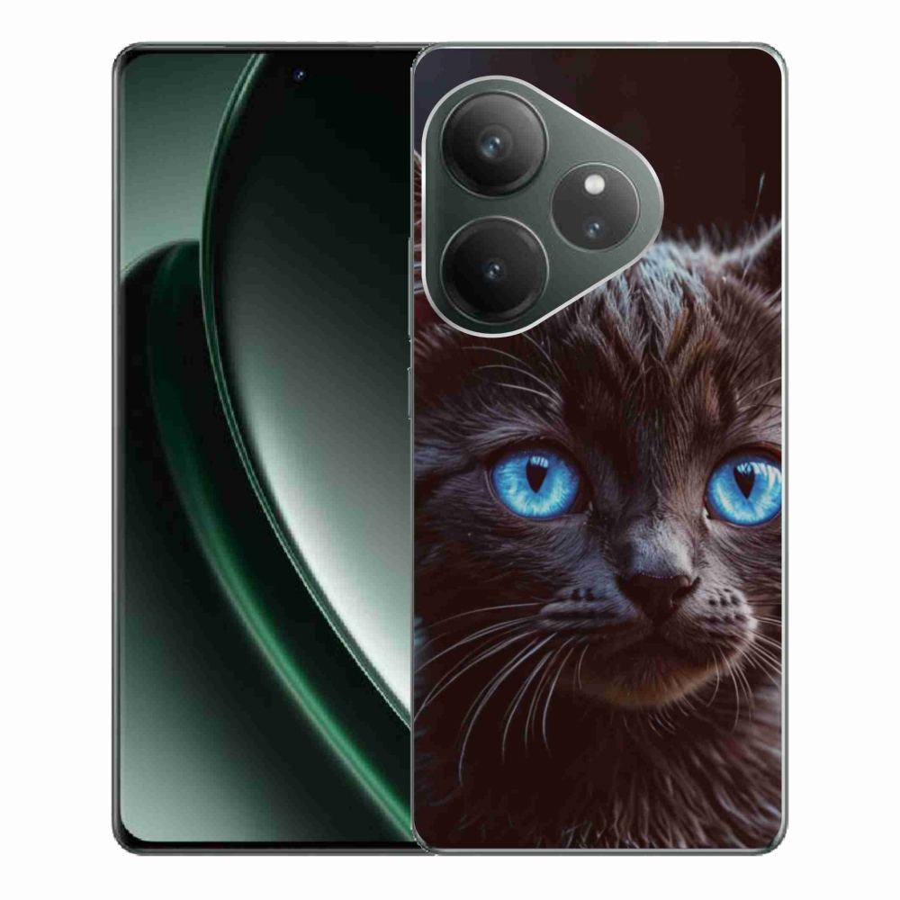 mmCase gél tok a Realme GT 6 5G/GT 6T 5G készülékhez – fekete cica 2