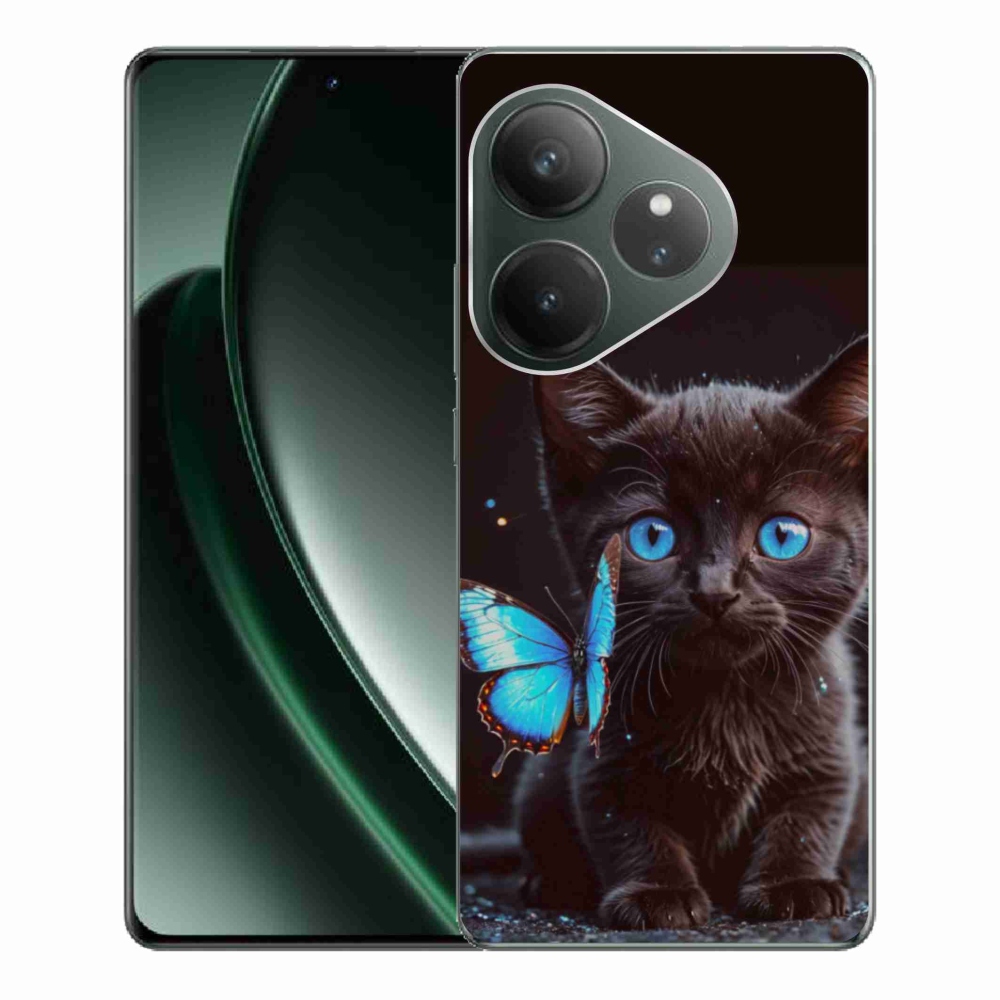 mmCase gél tok a Realme GT 6 5G/GT 6T 5G készülékekhez – fekete cica 3
