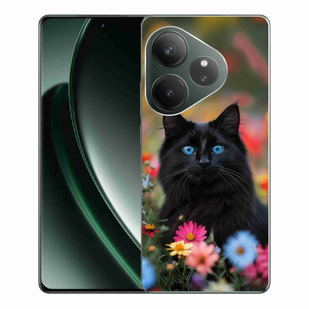 mmCase gél tok a Realme GT 6 5G/GT 6T 5G készülékhez – fekete cica 4