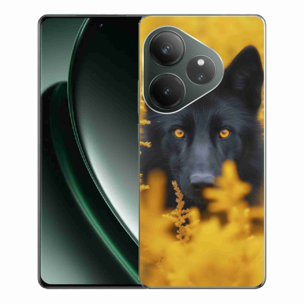 mmCase gél tok a Realme GT 6 5G/GT 6T 5G készülékekhez – fekete farkas 2