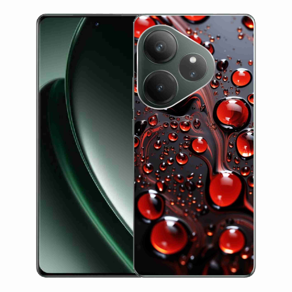 mmCase gél tok a Realme GT 6 5G/GT 6T 5G készülékhez – piros cseppek 2