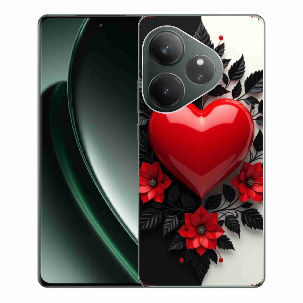 mmCase géltok a Realme GT 6 5G/GT 6T 5G készülékhez – piros szív
