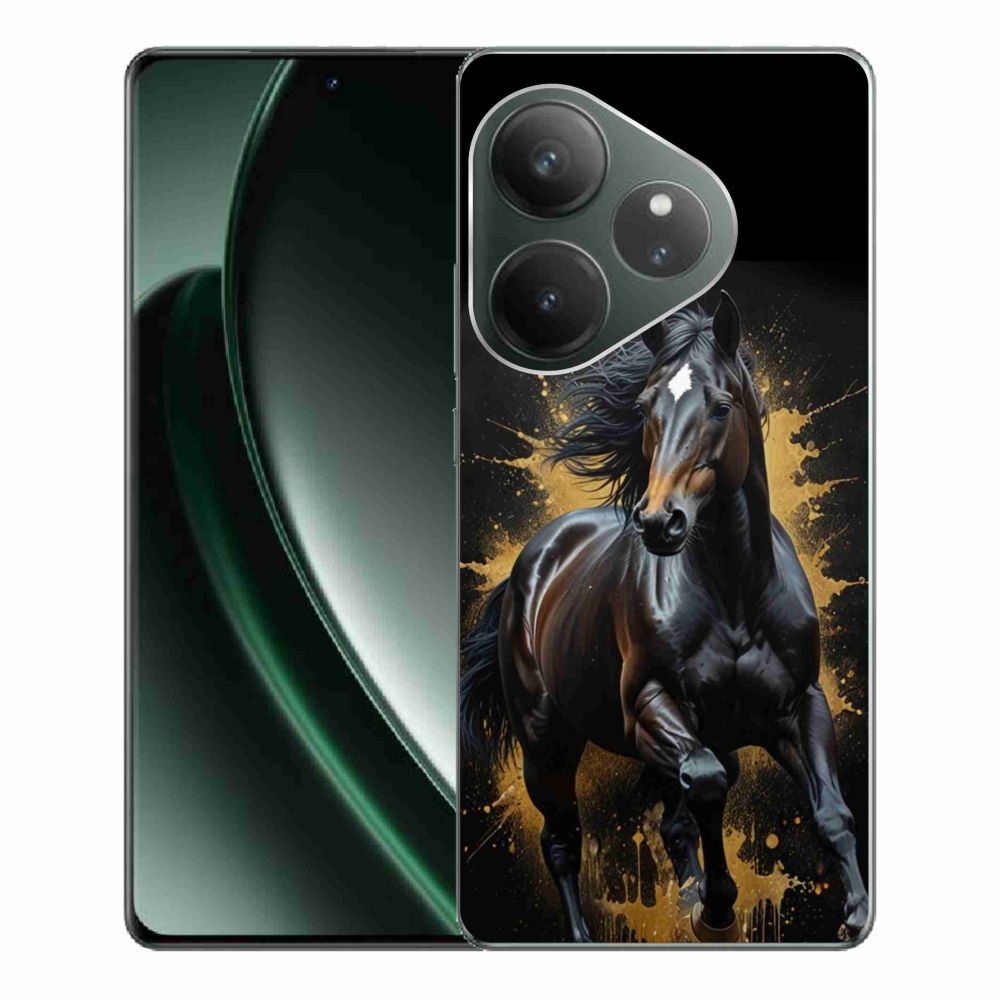 mmCase gél tok a Realme GT 6 5G/GT 6T 5G készülékekhez – elegáns fekete csődör