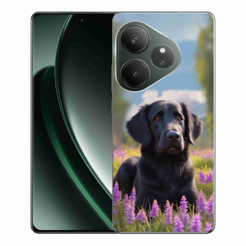 mmCase géltok a Realme GT 6 5G/GT 6T 5G készülékhez – elegáns fekete retriever