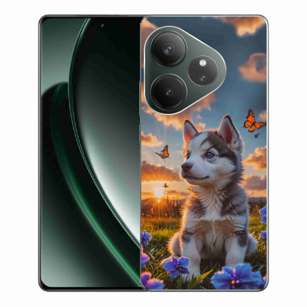 mmCase gél tok a Realme GT 6 5G/GT 6T 5G készülékekhez – husky naplementekor