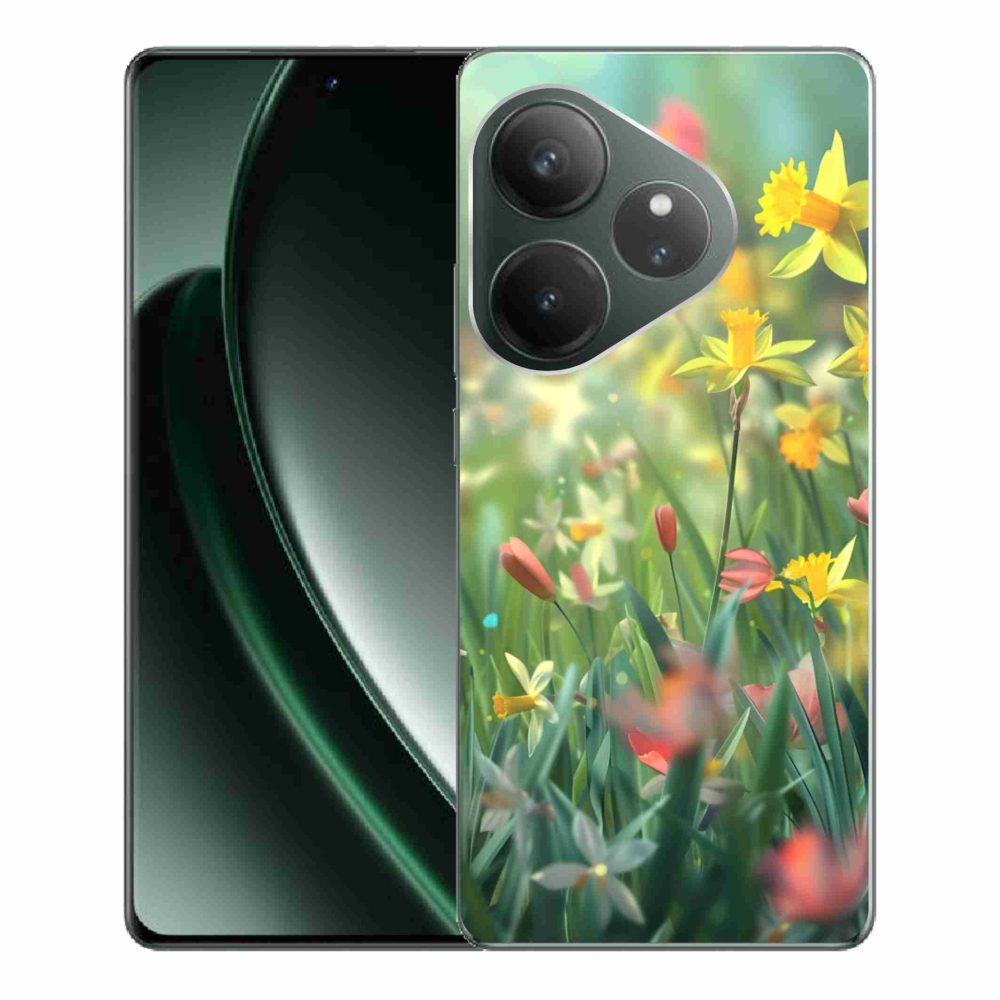 mmCase gél tok a Realme GT 6 5G/GT 6T 5G készülékekhez – tavaszi virágok
