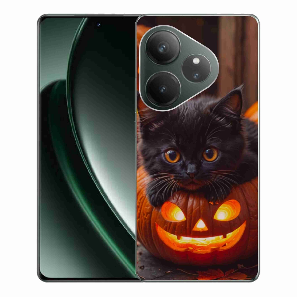 mmCase gél tok a Realme GT 6 5G/GT 6T 5G készülékekhez – cica és sütőtök