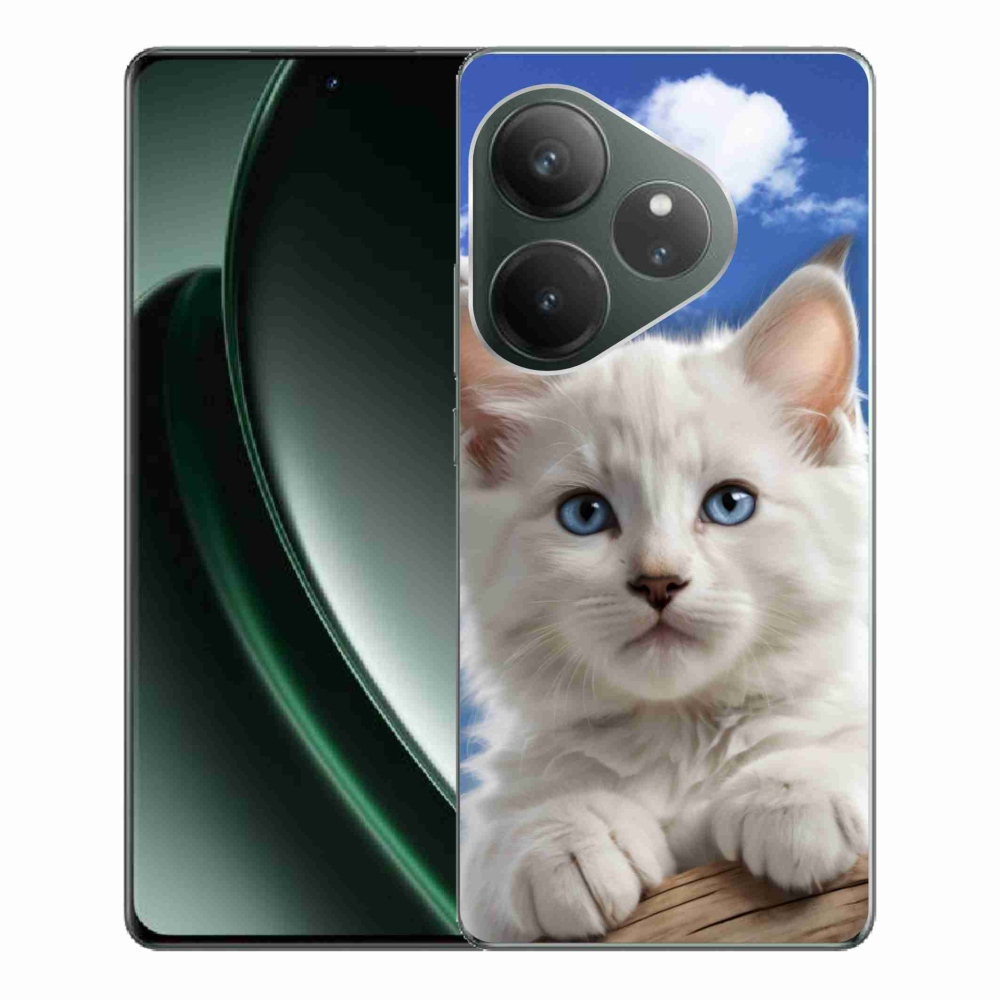 mmCase gél tok a Realme GT 6 5G/GT 6T 5G készülékekhez – cica és felhők