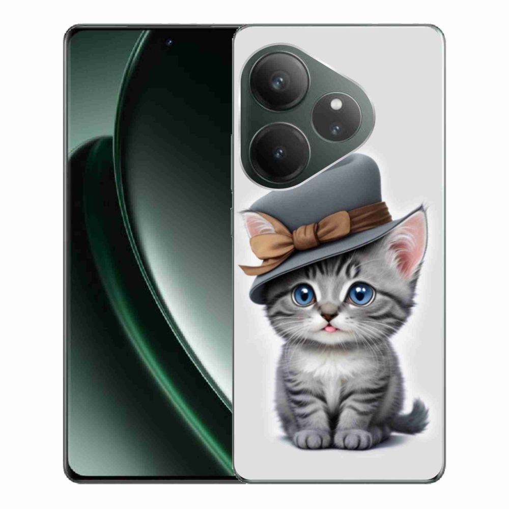 mmCase gél tok a Realme GT 6 5G/GT 6T 5G készülékhez – kalapos cica