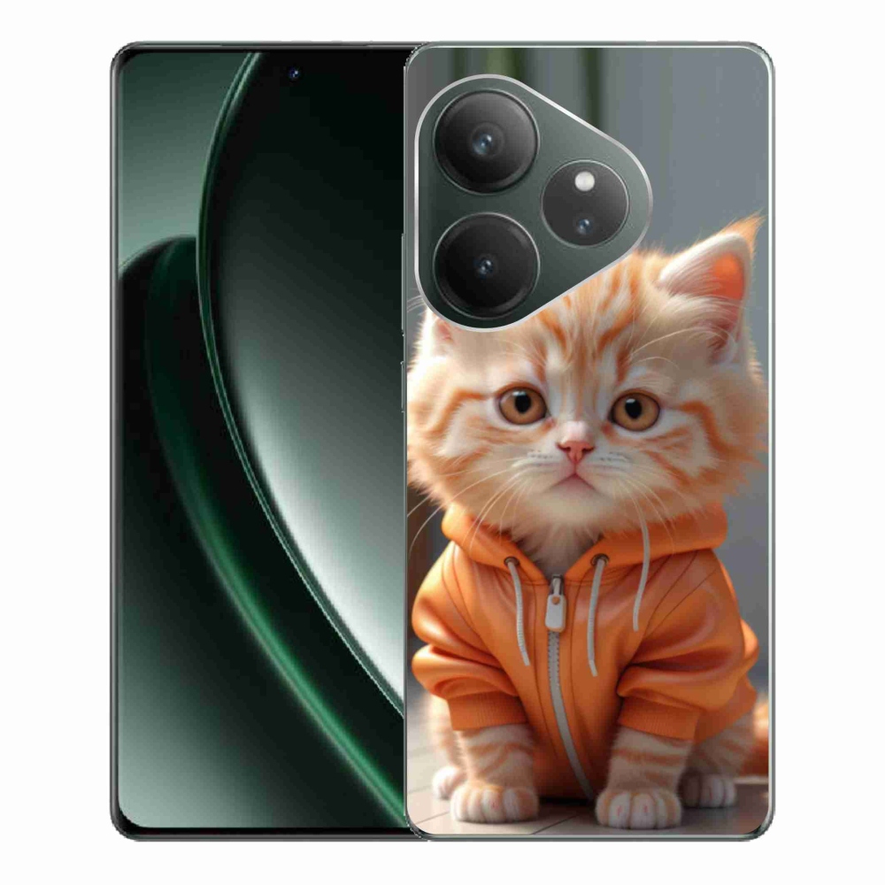 mmCase gél tok a Realme GT 6 5G/GT 6T 5G készülékhez – pulóveres cica