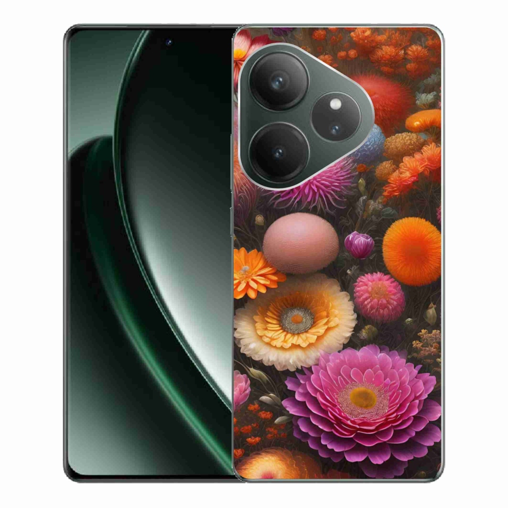 mmCase gél tok a Realme GT 6 5G/GT 6T 5G készülékekhez – virágkompozíció