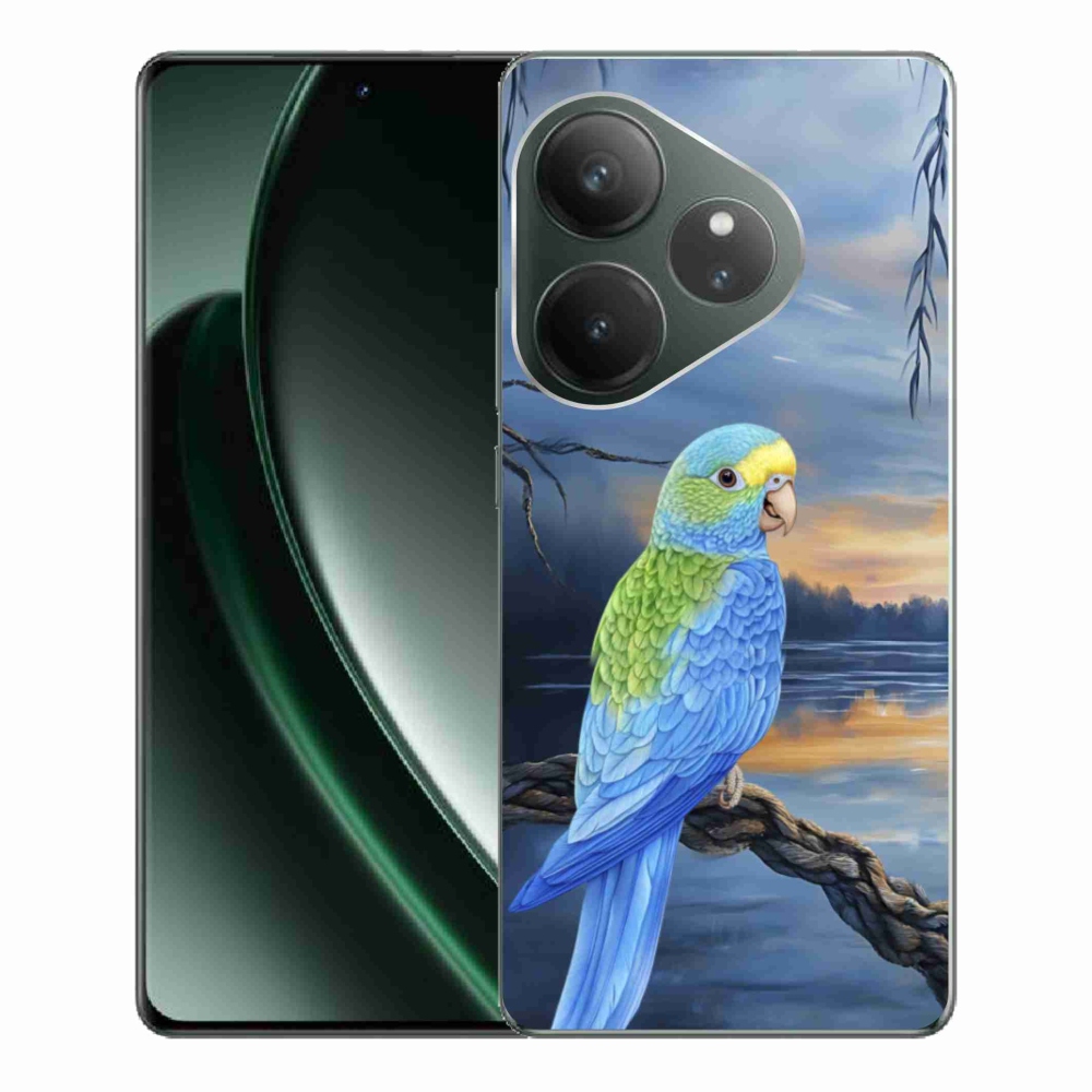 mmCase géltok a Realme GT 6 5G/GT 6T 5G készülékhez – kék papagáj