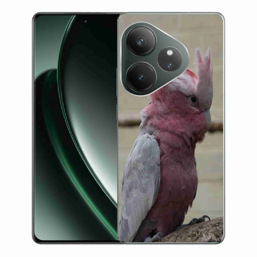 mmCase gél tok a Realme GT 6 5G/GT 6T 5G készülékhez – rózsaszín kakadu papagáj