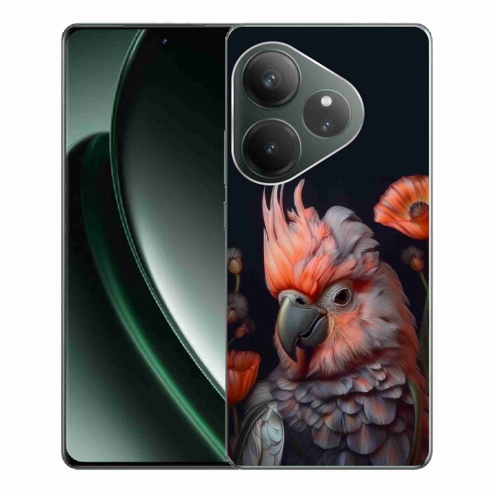 mmCase géltok a Realme GT 6 5G/GT 6T 5G készülékekhez – színes kakadu papagáj