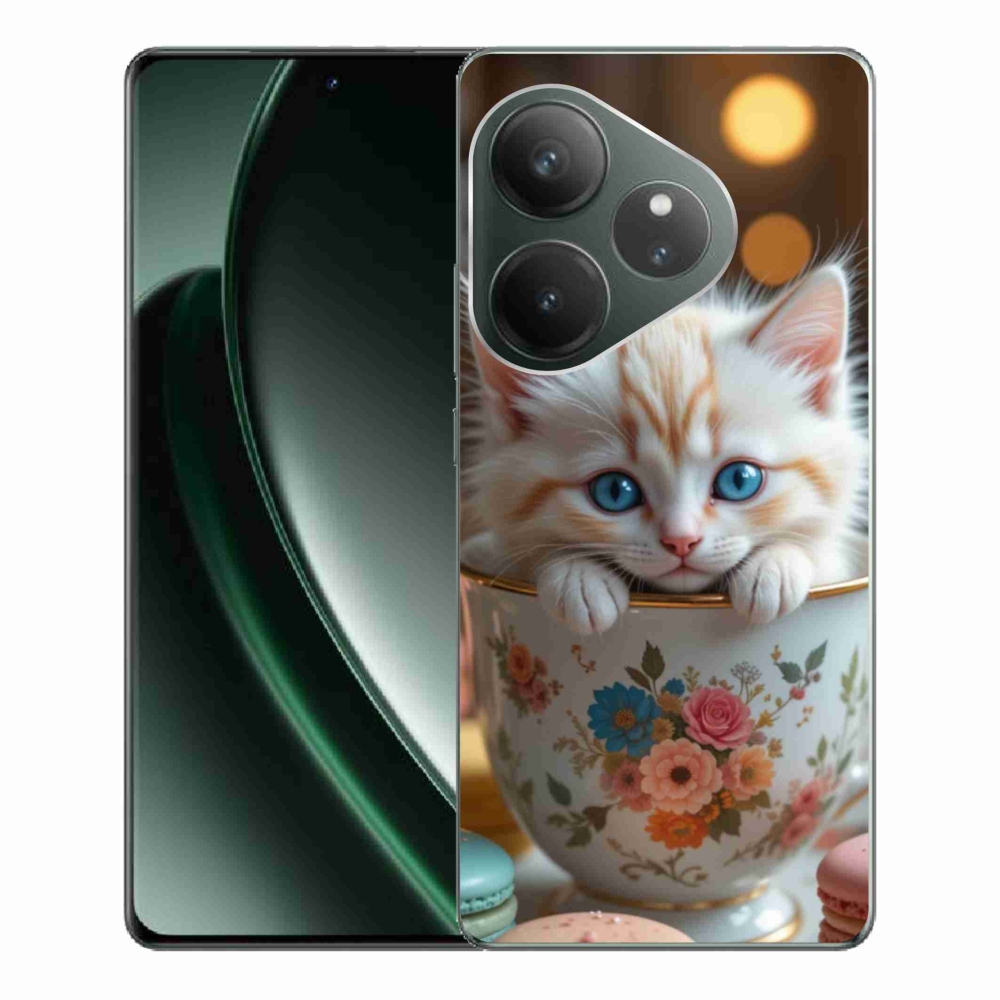 mmCase gél tok a Realme GT 6 5G/GT 6T 5G készülékekhez – aranyos cica 6
