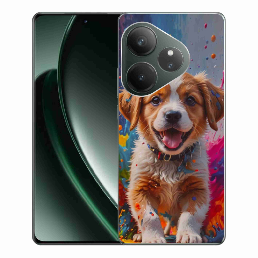 mmCase gél tok a Realme GT 6 5G/GT 6T 5G készülékekhez – aranyos kiskutya 3