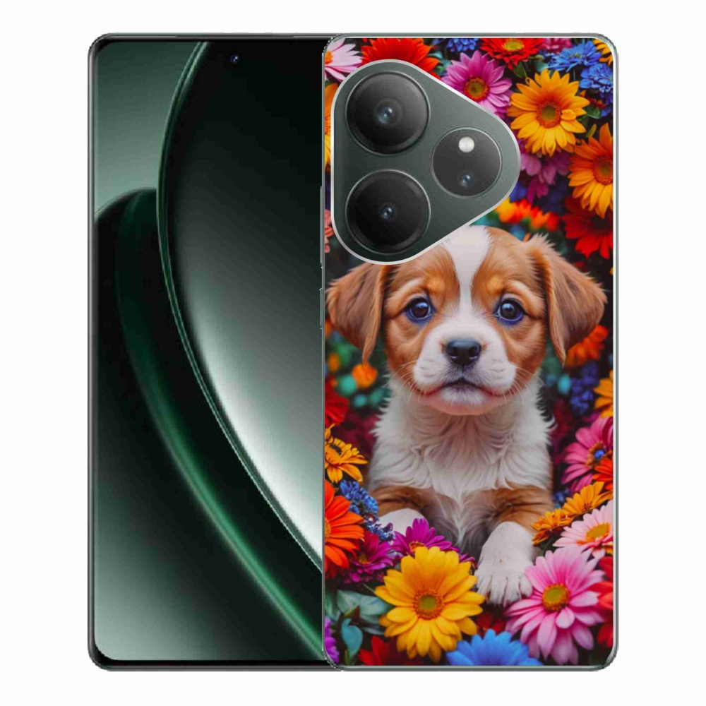 mmCase gél tok a Realme GT 6 5G/GT 6T 5G készülékekhez – aranyos kiskutya