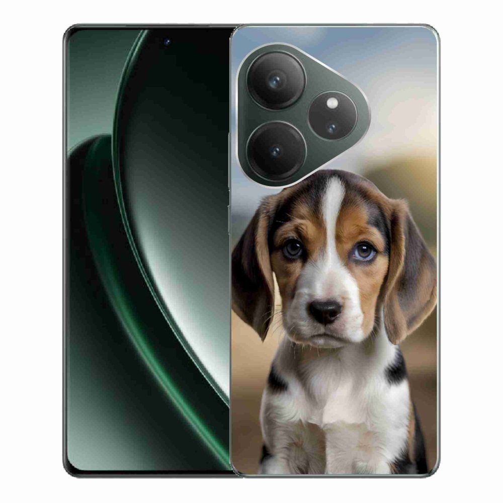 mmCase gél tok a Realme GT 6 5G/GT 6T 5G készülékhez – aranyos beagle