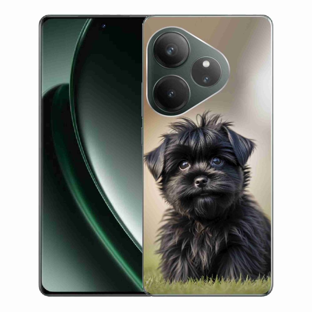 mmCase gél tok a Realme GT 6 5G/GT 6T 5G készülékhez – aranyos fekete kutyus