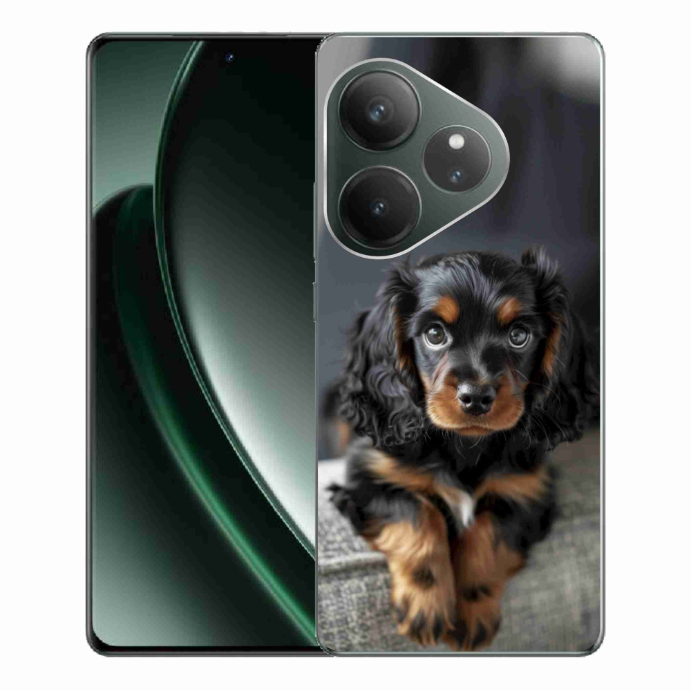 mmCase gél tok a Realme GT 6 5G/GT 6T 5G készülékhez – aranyos, hosszúszőrű tacskó