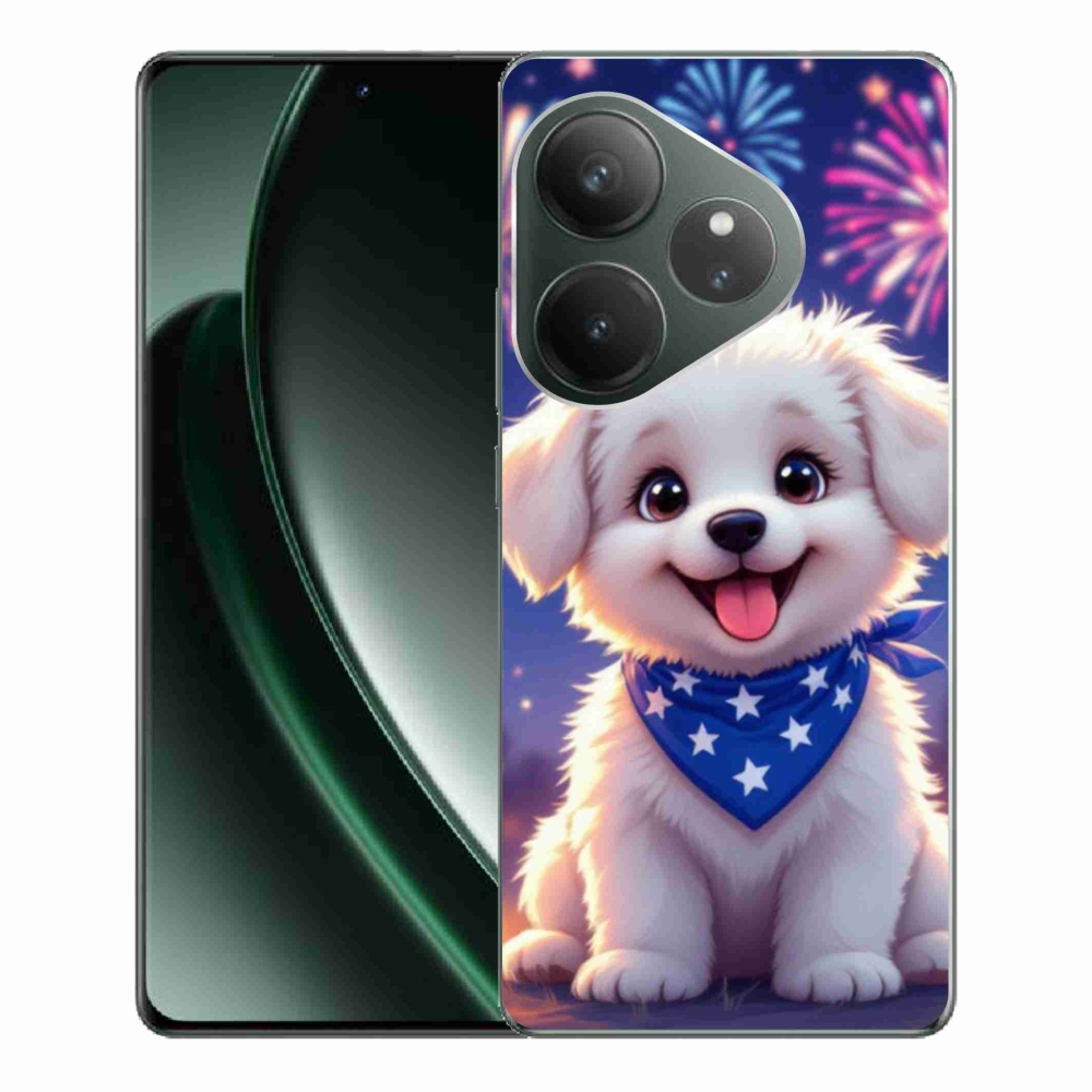 mmCase gél tok a Realme GT 6 5G/GT 6T 5G készülékekhez – ünnepi kiskutya