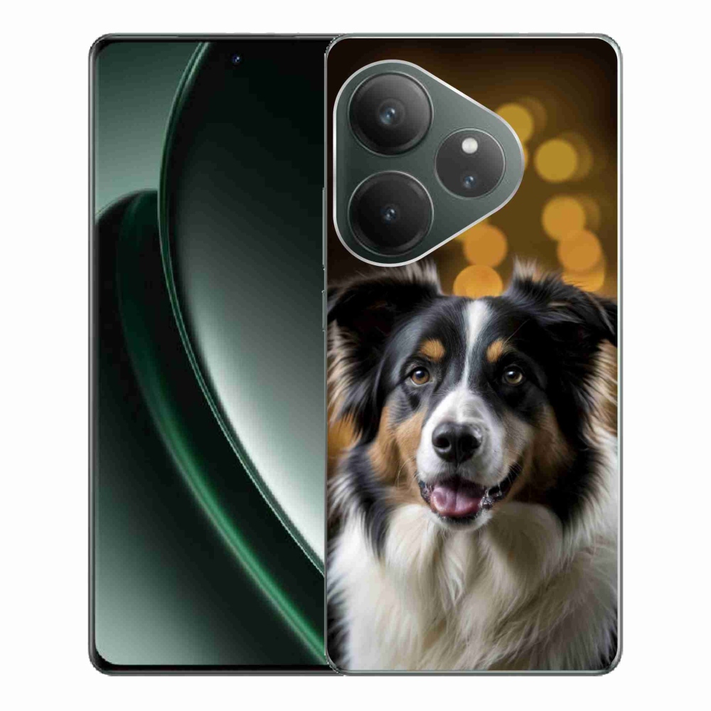 mmCase gél tok a Realme GT 6 5G/GT 6T 5G készülékhez – mosolygós ausztrál juhászkutya