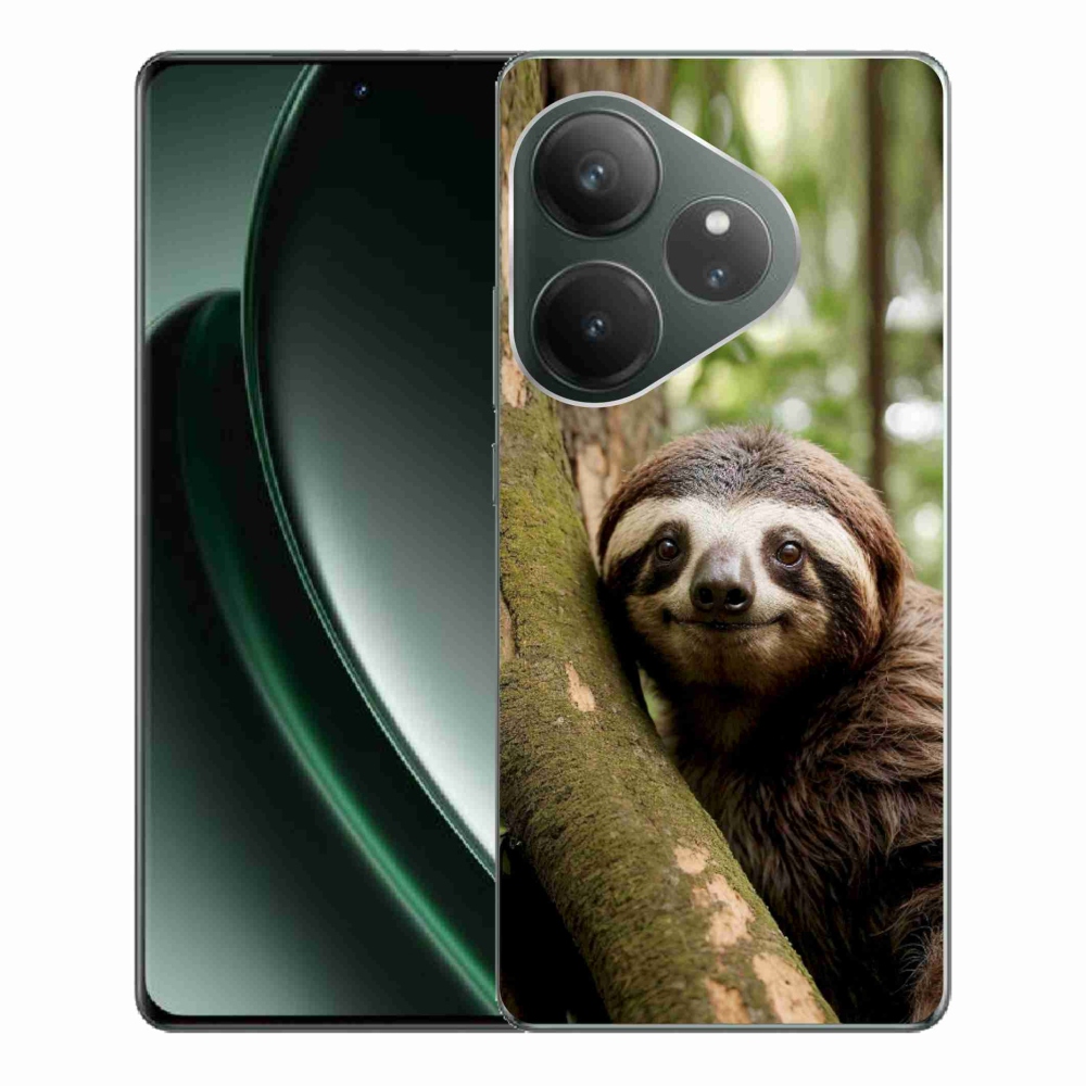 mmCase géltok a Realme GT 6 5G/GT 6T 5G készülékhez – mosolygó lajhár