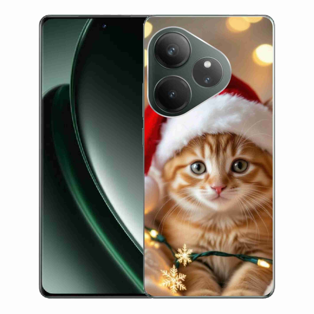 mmCase géltok a Realme GT 6 5G/GT 6T 5G készülékekhez – karácsonyi cica